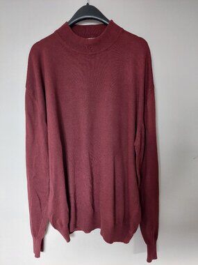 Avanzata Men's L Made In Italy for Harry Rosen Maroon Knit Sweater